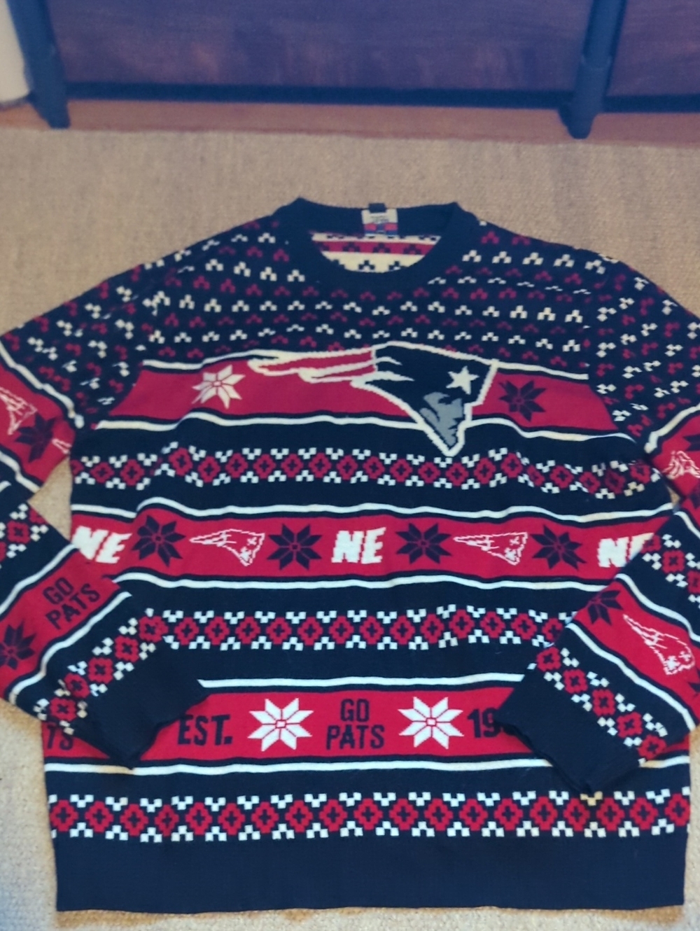 New England Patriots NFL Ugly Christmas Sweater Size XL